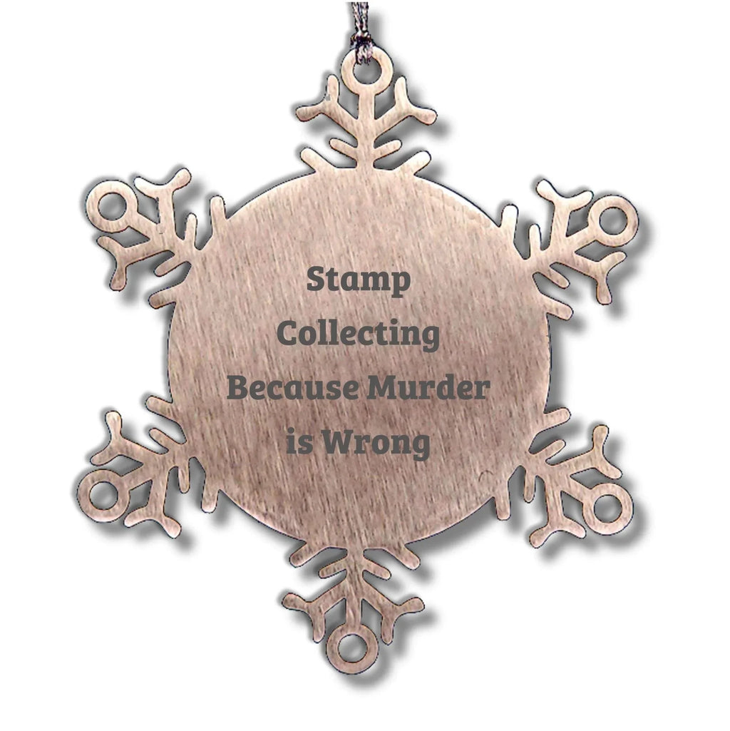 Stamp Collecting Gifts from Loved Ones, Funny Snowflake Ornaments for Stamp Collectors