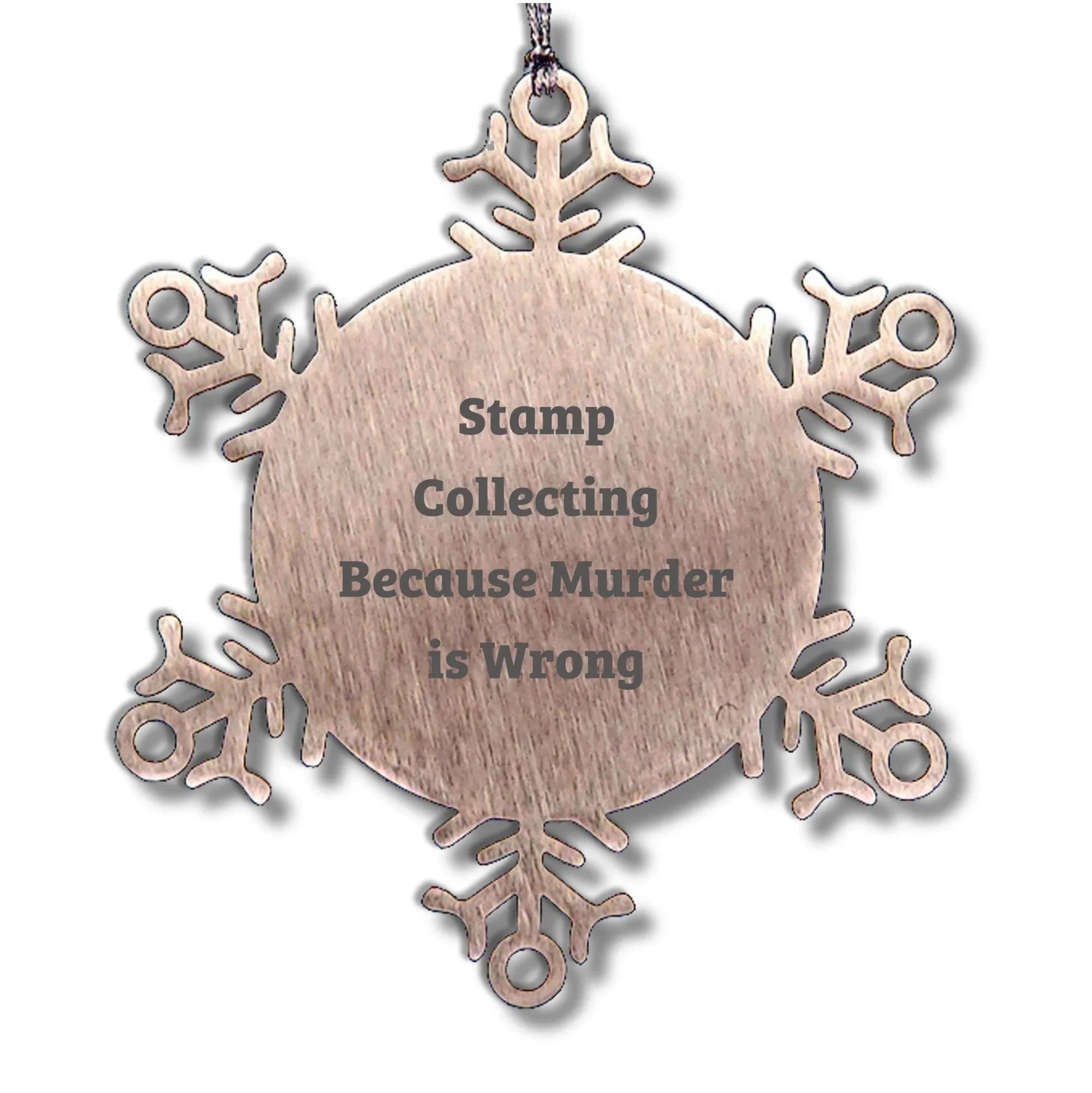 Stamp Collecting Gifts from Loved Ones, Funny Snowflake Ornaments for Stamp Collectors