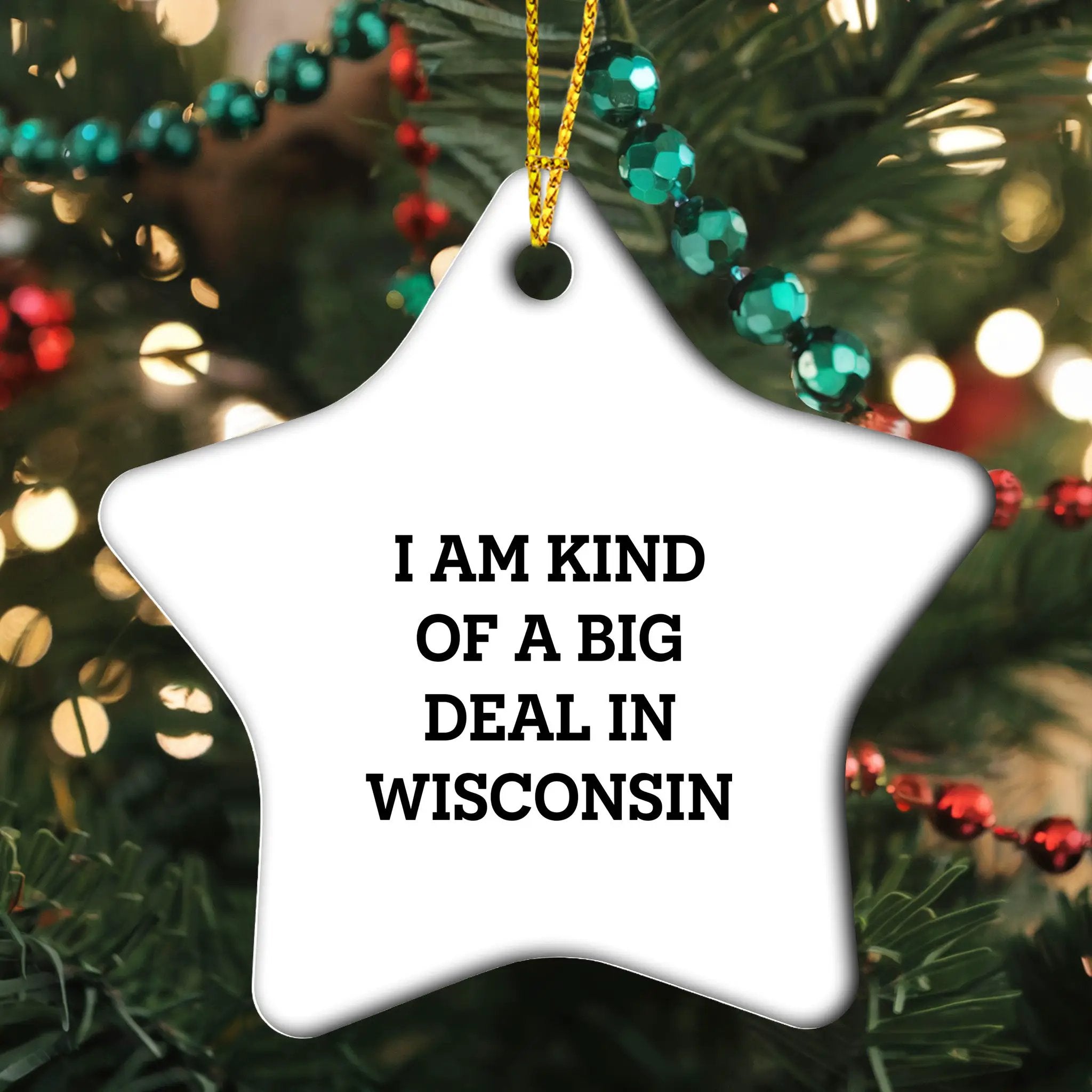 Wisconsin Fan Ornament I Am Kind Of A Big Deal in Wisconsin - Mallard Moon