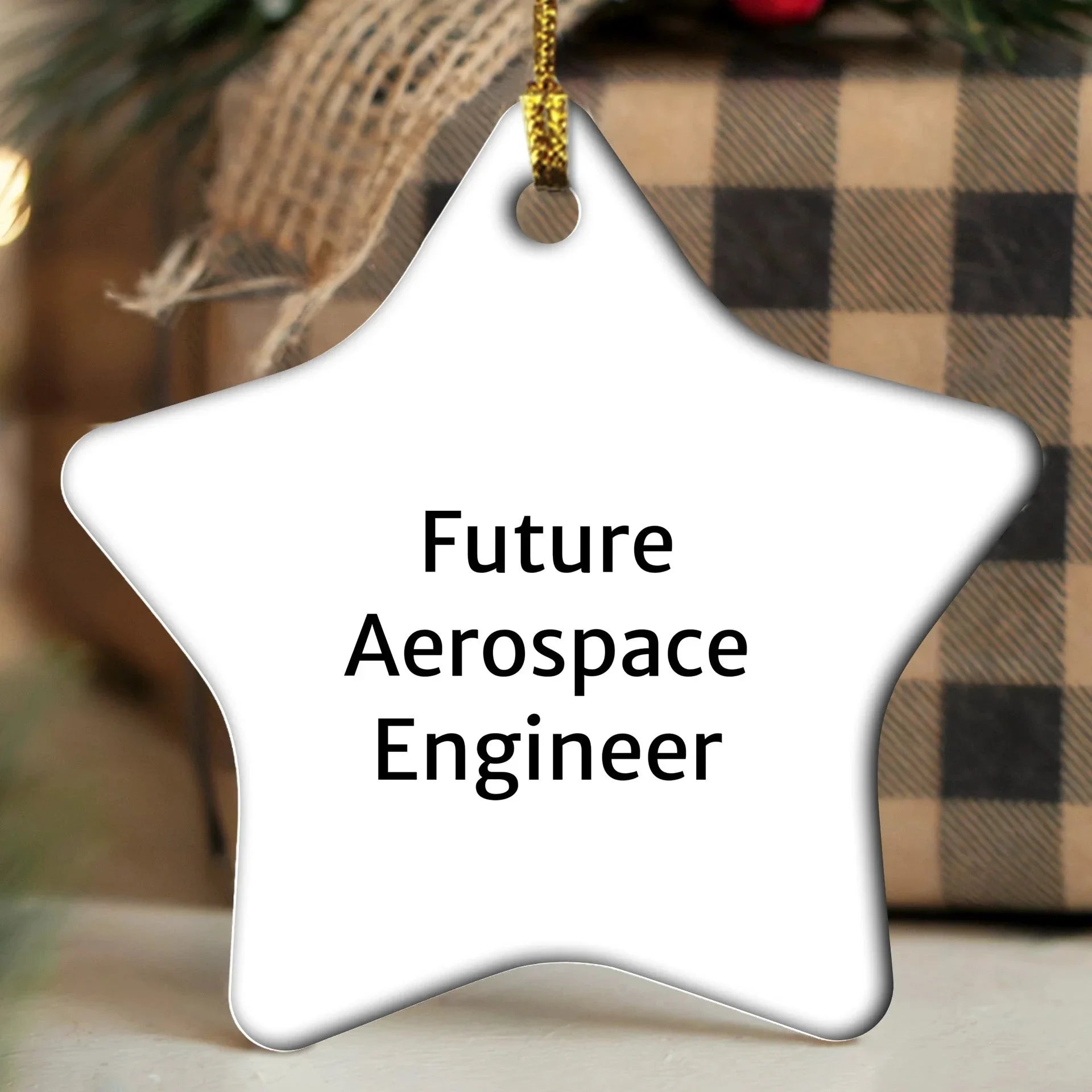 Funny Future Aerospace Engineer Christmas Star Ornament Gifts from Friends