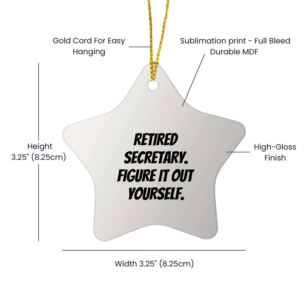 Funny Developer Gifts from Family - 'Developer. Because Freaking' genius Is Not An Official Job Title.' Star Ornament for Christmas Unique Gifts