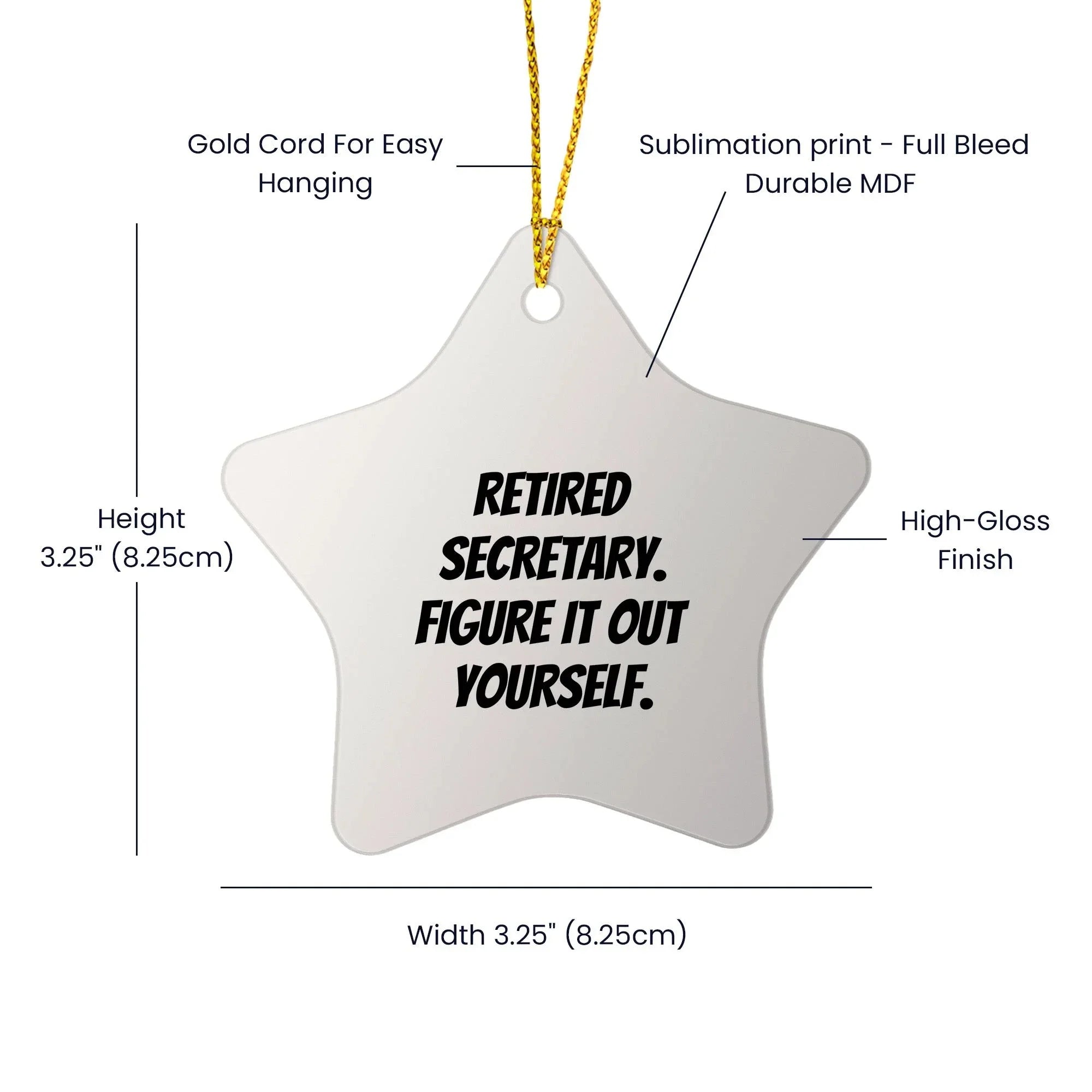 Funny Developer Gifts from Family - 'Developer. Because Freaking' genius Is Not An Official Job Title.' Star Ornament for Christmas Unique Gifts