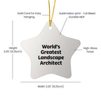 Stunning Landscape Architect Star Ornament Worlds Greatest Perfect Gift