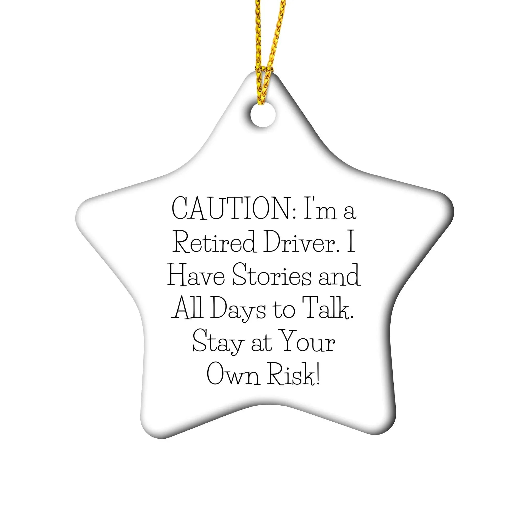 Funny Driver Gifts from Friends, Star Ornament for Driver, Christmas Unique