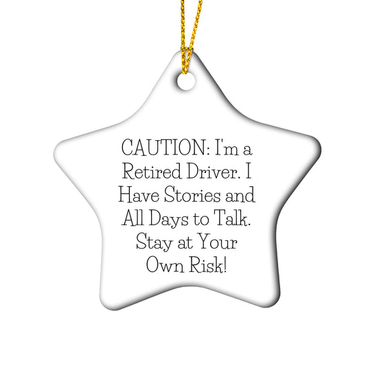 Funny Driver Gifts from Friends, Star Ornament for Driver, Christmas Unique - Mallard Moon