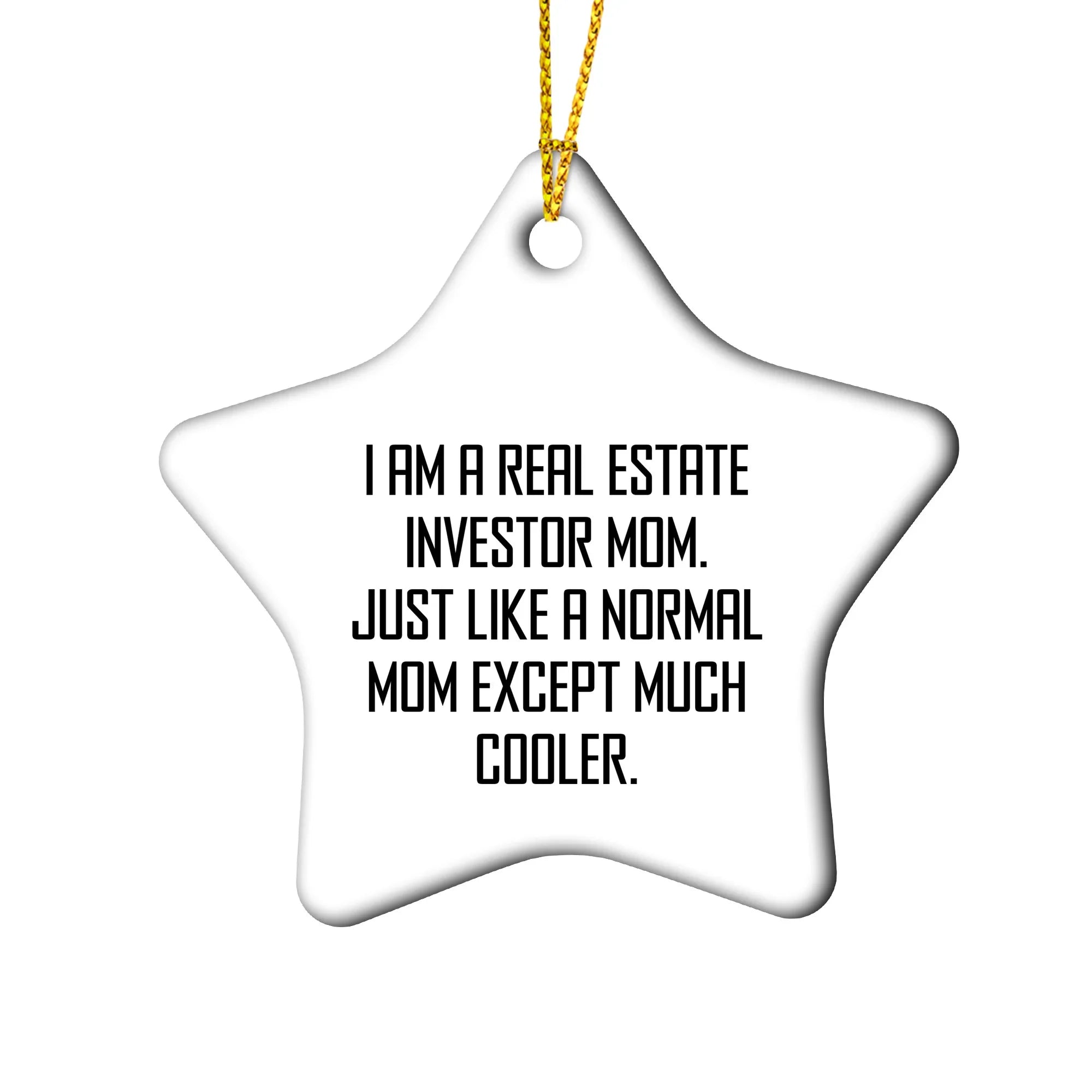 Real Estate Investor Mom's Unique Circle Ornament Gifts from Friends for Christmas - 'I Am A Real Estate Investor Mom' - Durable MDF Material