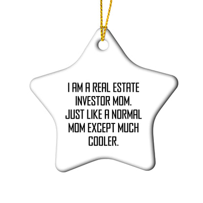 Real Estate Investor Mom's Unique Circle Ornament Gifts from Friends for Christmas - 'I Am A Real Estate Investor Mom' - Durable MDF Material - Mallard Moon