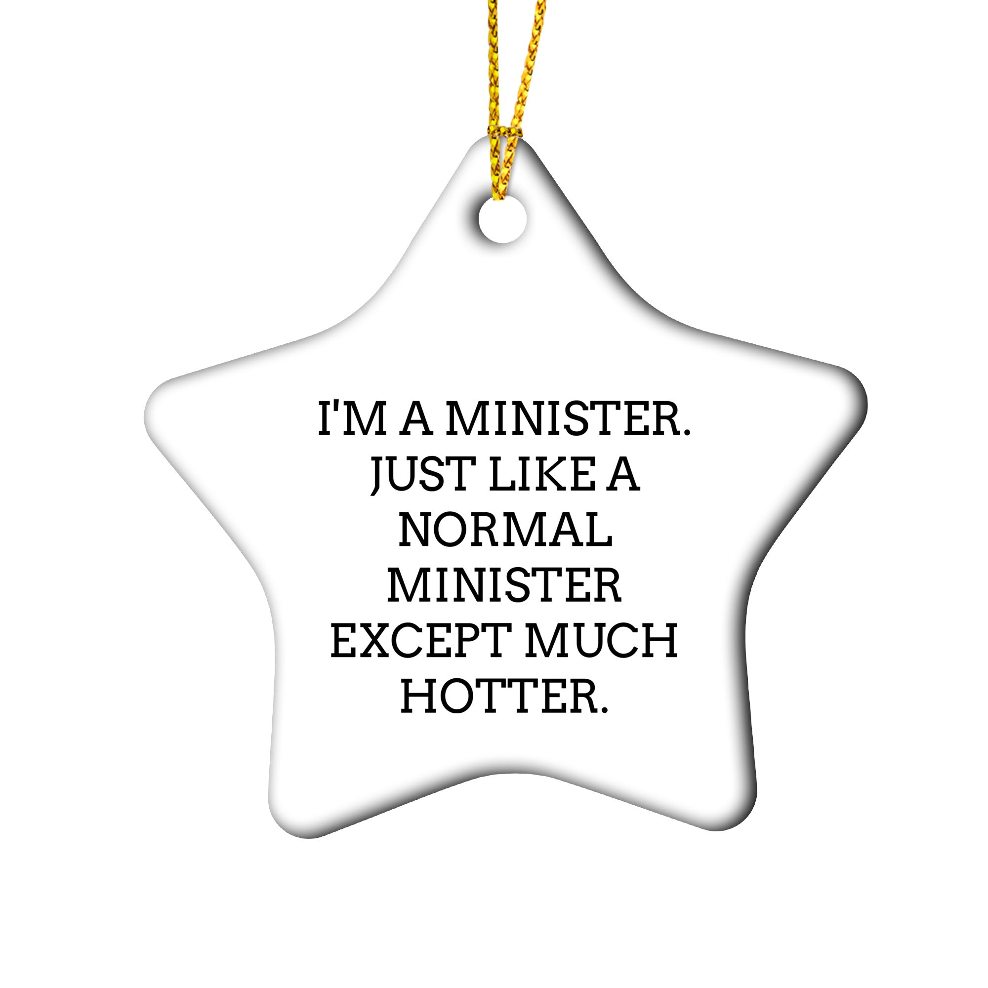 Joyful Minister Star Ornament With High Gloss Finish Perfect Christmas Gift