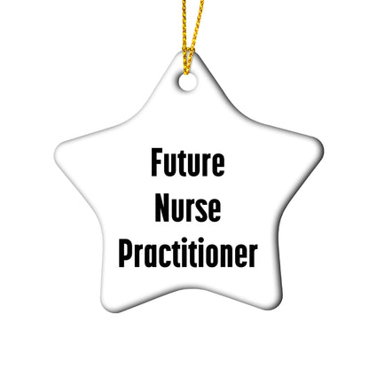 Funny Future Nurse Practitioner Christmas Circle Ornament Gifts