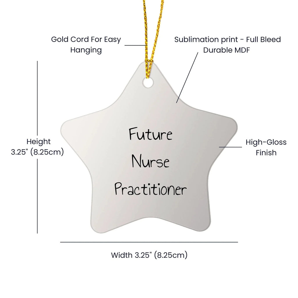 Funny Future Nurse Practitioner Star Christmas Tree Ornament