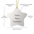Funny Future Nurse Practitioner Star Christmas Tree Ornament