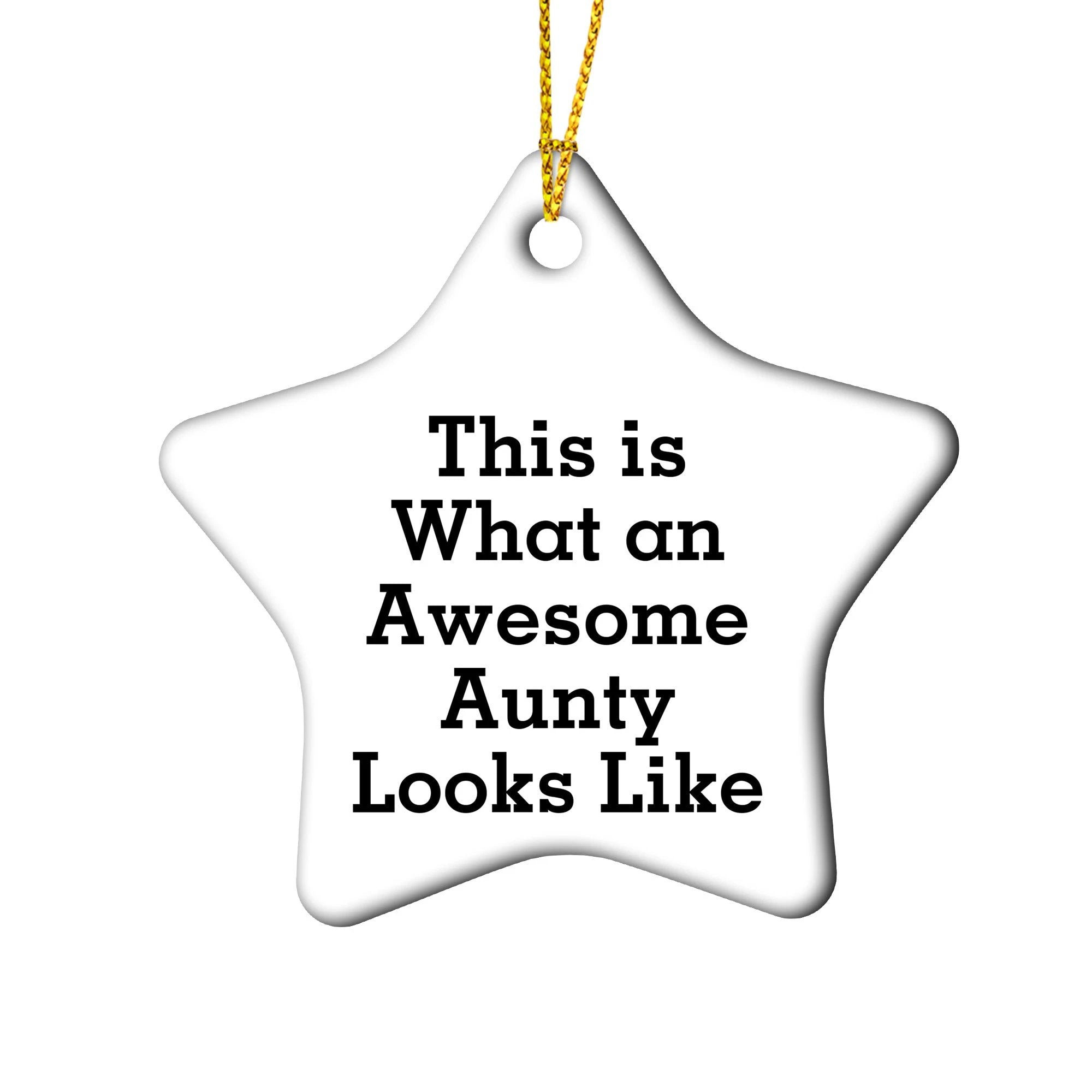 Aunty Gifts, This Is What An Awesome Aunty Looks Like, Circle Ornament for Christmas Gifts