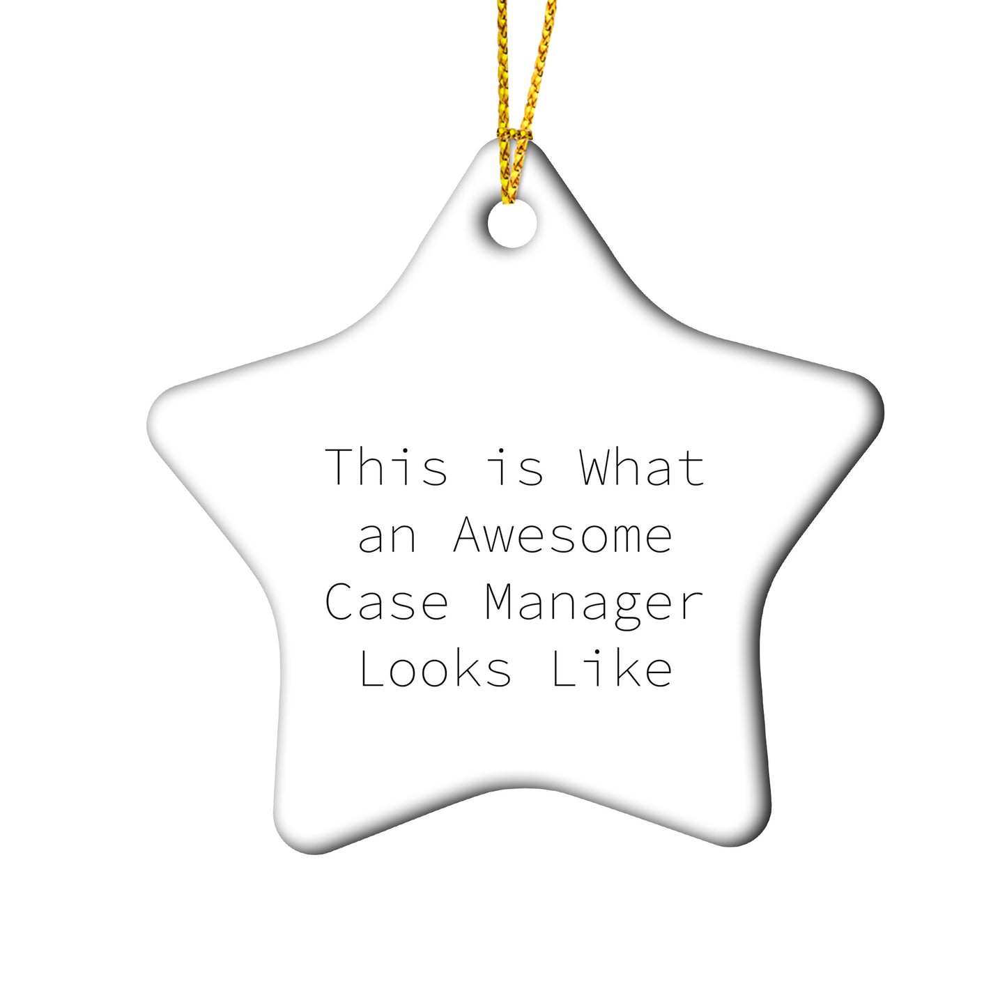 Case Manager Circle Christmas Ornament , 'This Is What An Awesome Case Manager Looks Like', Appreciation Gifts
