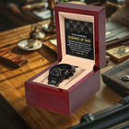 To My Incredible Stepped Up Dad The Dad You Chose To Be Black Chronograph Watch