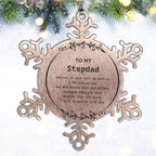 Stepdad Snowflake Ornament Gifts, To My Stepdad You are braver than you believe, stronger than you seem, Inspirational Gifts For Stepdad Ornament, Birthday, Christmas Gifts For Stepdad Men Women