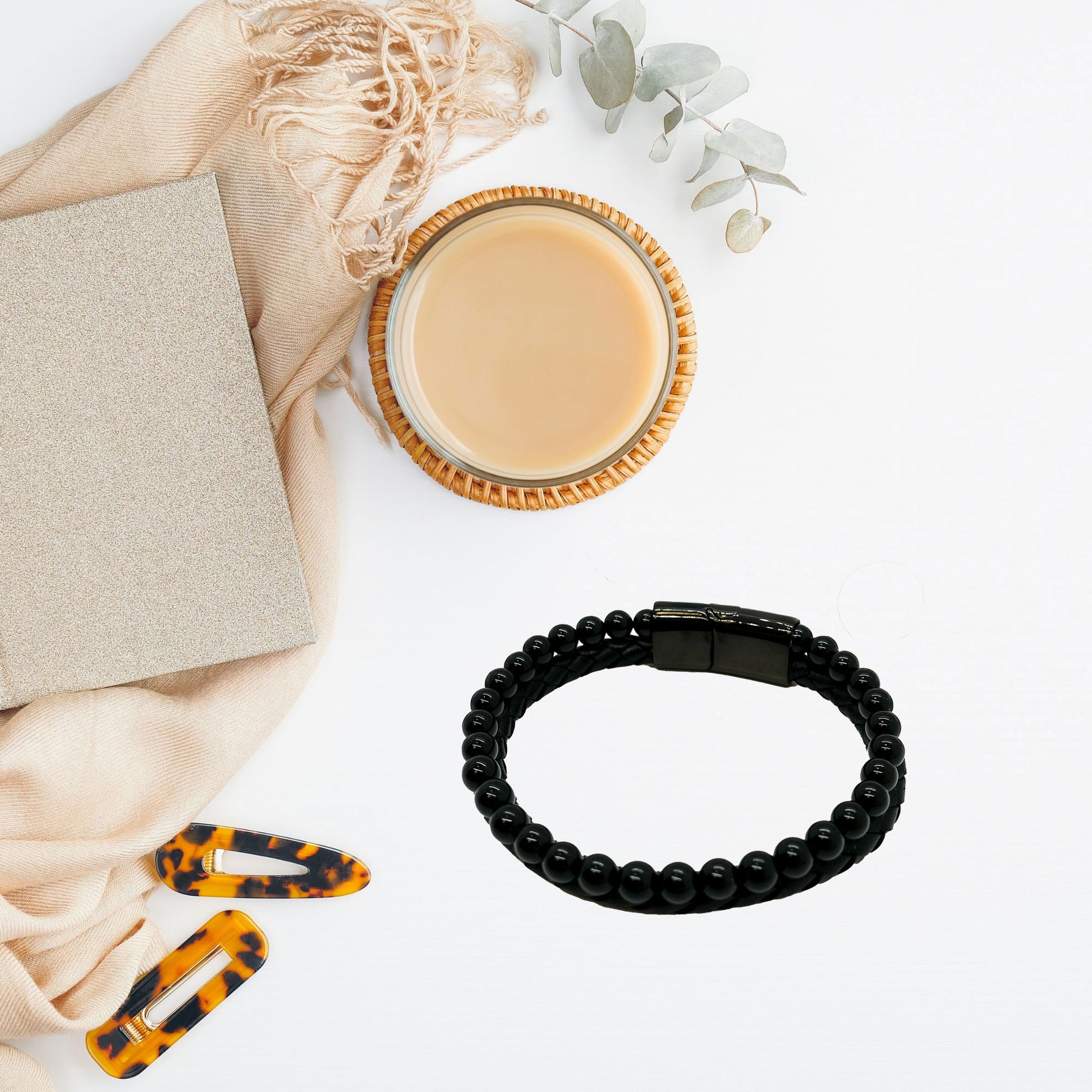 Inspirational Mom Stone Leather Bracelets, Sentimental Birthday Christmas Unique Gifts For Mom Behind you, all your memories - Mallard Moon Gift Shop