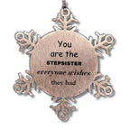 Stepsister Snowflake Ornament, Everyone wishes they had, Inspirational Ornament For Stepsister, Stepsister Gifts, Birthday Christmas Unique Gifts For Stepsister