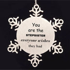 Stepsister Snowflake Ornament, Everyone wishes they had, Inspirational Ornament For Stepsister, Stepsister Gifts, Birthday Christmas Unique Gifts For Stepsister