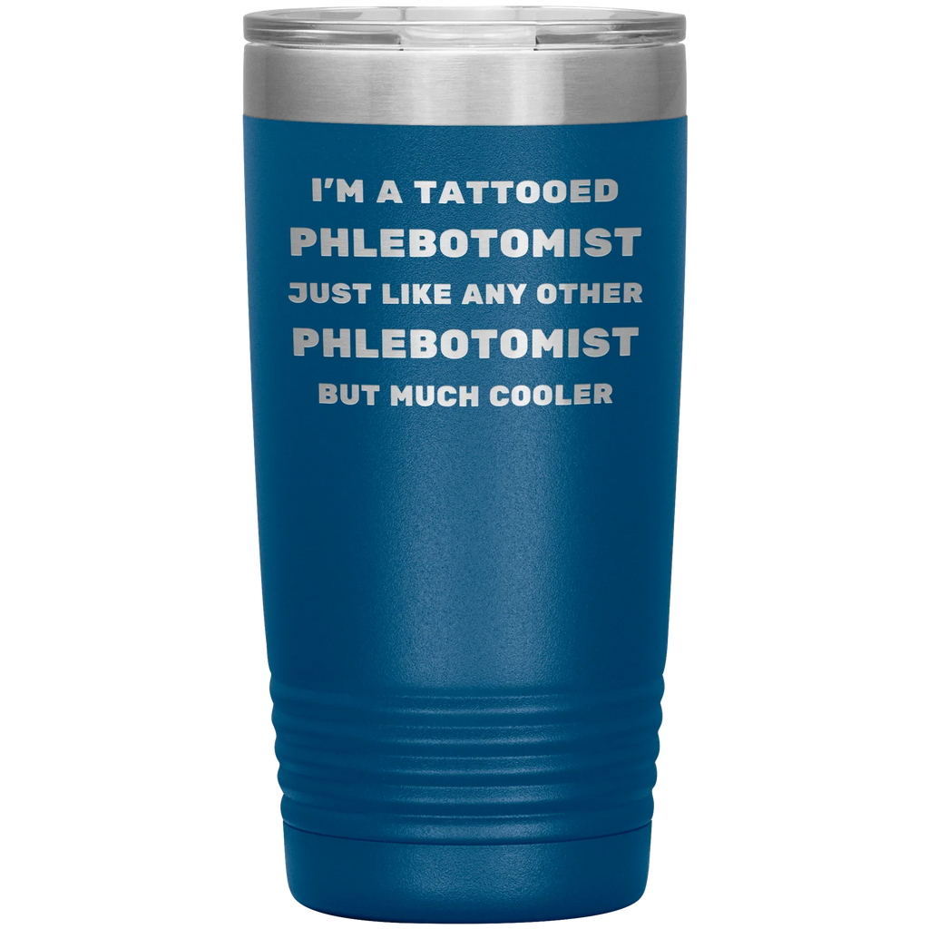 Tattooed Phlebotomist – Stainless Steel Polar Tumbler 20 oz for Inked Lab Techs & Healthcare Pros