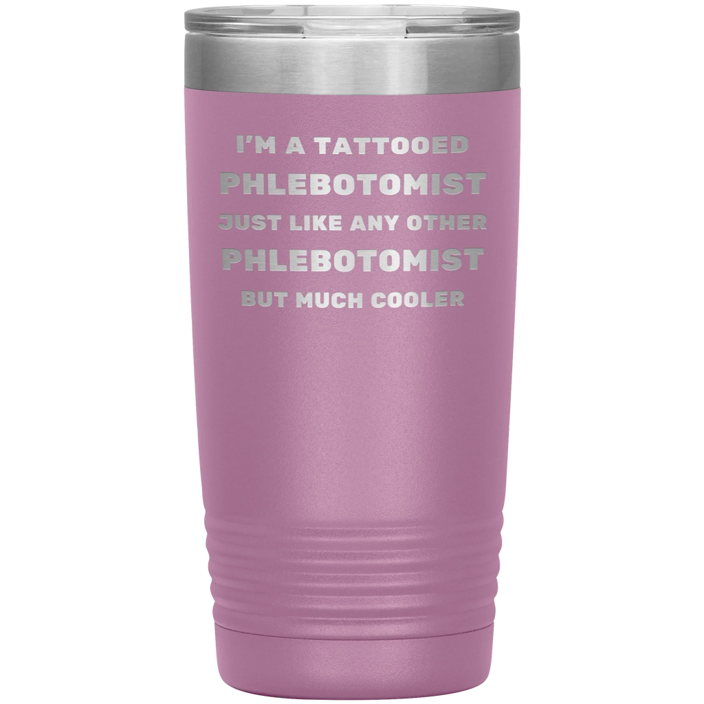Tattooed Phlebotomist – Stainless Steel Polar Tumbler 20 oz for Inked Lab Techs & Healthcare Pros