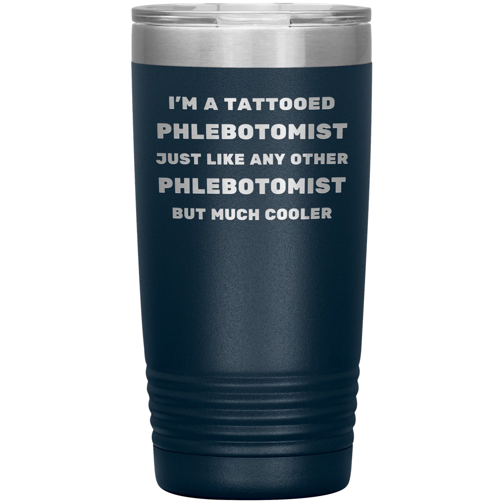 Tattooed Phlebotomist – Stainless Steel Polar Tumbler 20 oz for Inked Lab Techs & Healthcare Pros