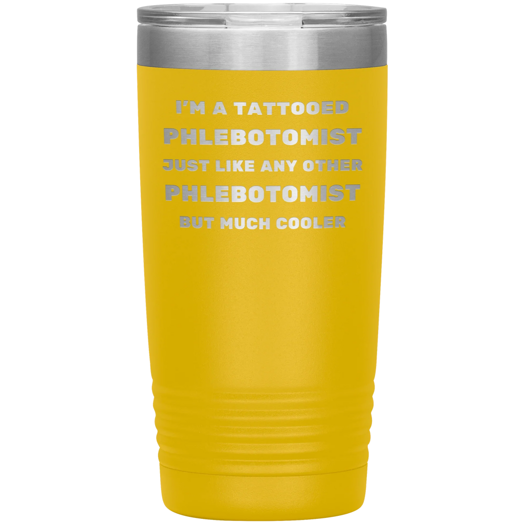 Tattooed Phlebotomist – Stainless Steel Polar Tumbler 20 oz for Inked Lab Techs & Healthcare Pros