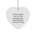 Tax Preparer Heart Ornament Gifts from Friends, Funny Quote, Christmas Unique Gifts for Women, Men, and Coworkers