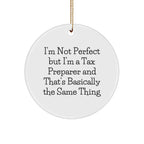 Tax Preparer Quotes Circle Ornament Gifts from Men to Women for Christmas