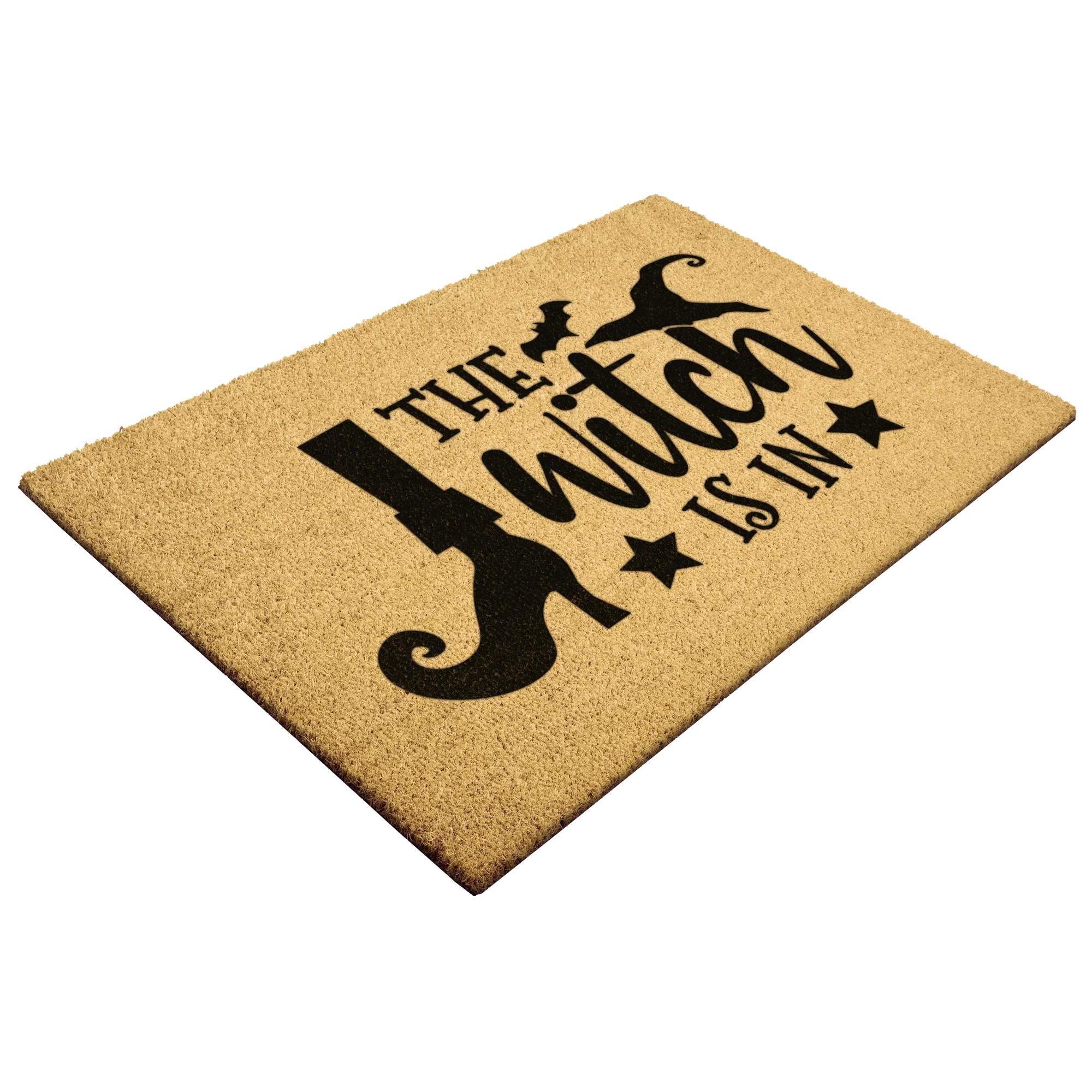 The Witch Is In Doormat – Funny Witch Halloween Outdoor Coir Mat Décor