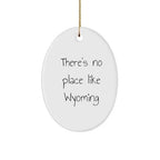 There's No Place Like Wyoming Oval Ornament Christmas Unique Gifts