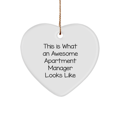 Apartment Manager Heart Ornament - This Is What An Awesome Apartment Manager Looks Like