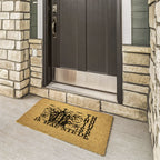 This House Is Haunted Coir Doormat – Haunted House Halloween Welcome Mat | Spooky Front Porch Decor | Rustic Fall Entryway Rug