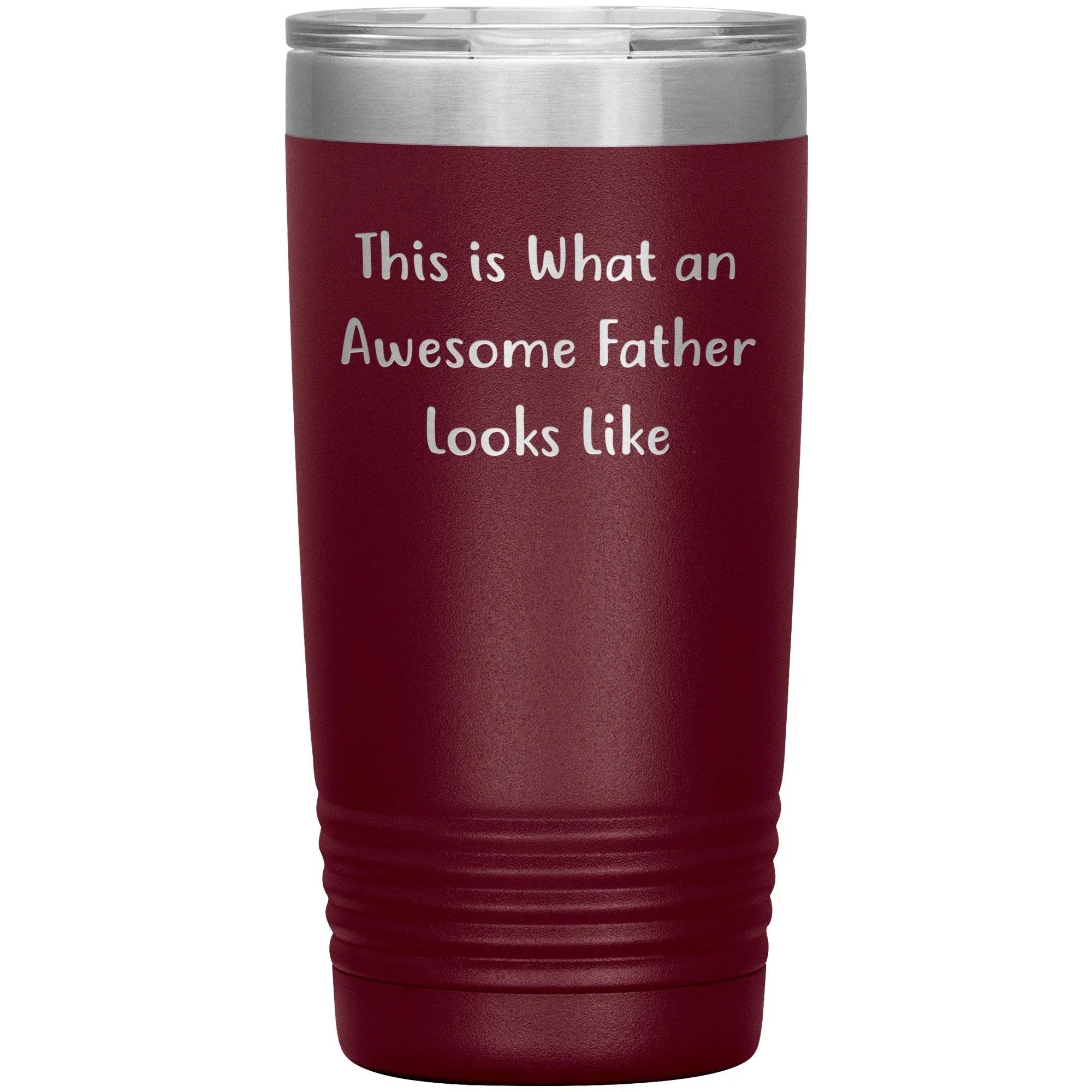 This Is What An Awesome Father Looks Like, 20oz or 30oz Vacuum-Insulated Tumbler, Gifts for Dad from Family, Men, or Coworkers, Christmas Unique Gift