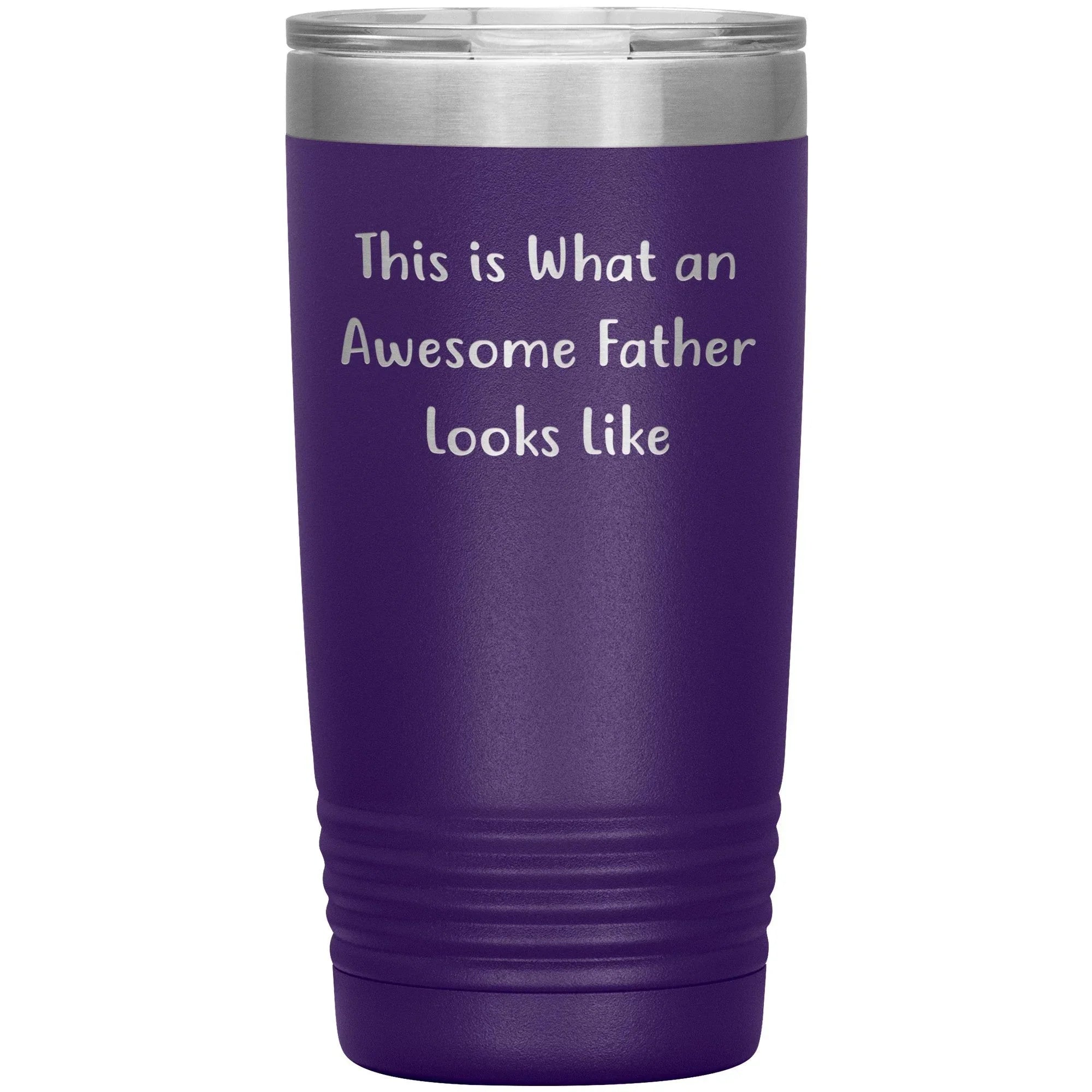 This Is What An Awesome Father Looks Like, 20oz or 30oz Vacuum-Insulated Tumbler, Gifts for Dad from Family, Men, or Coworkers, Christmas Unique Gift