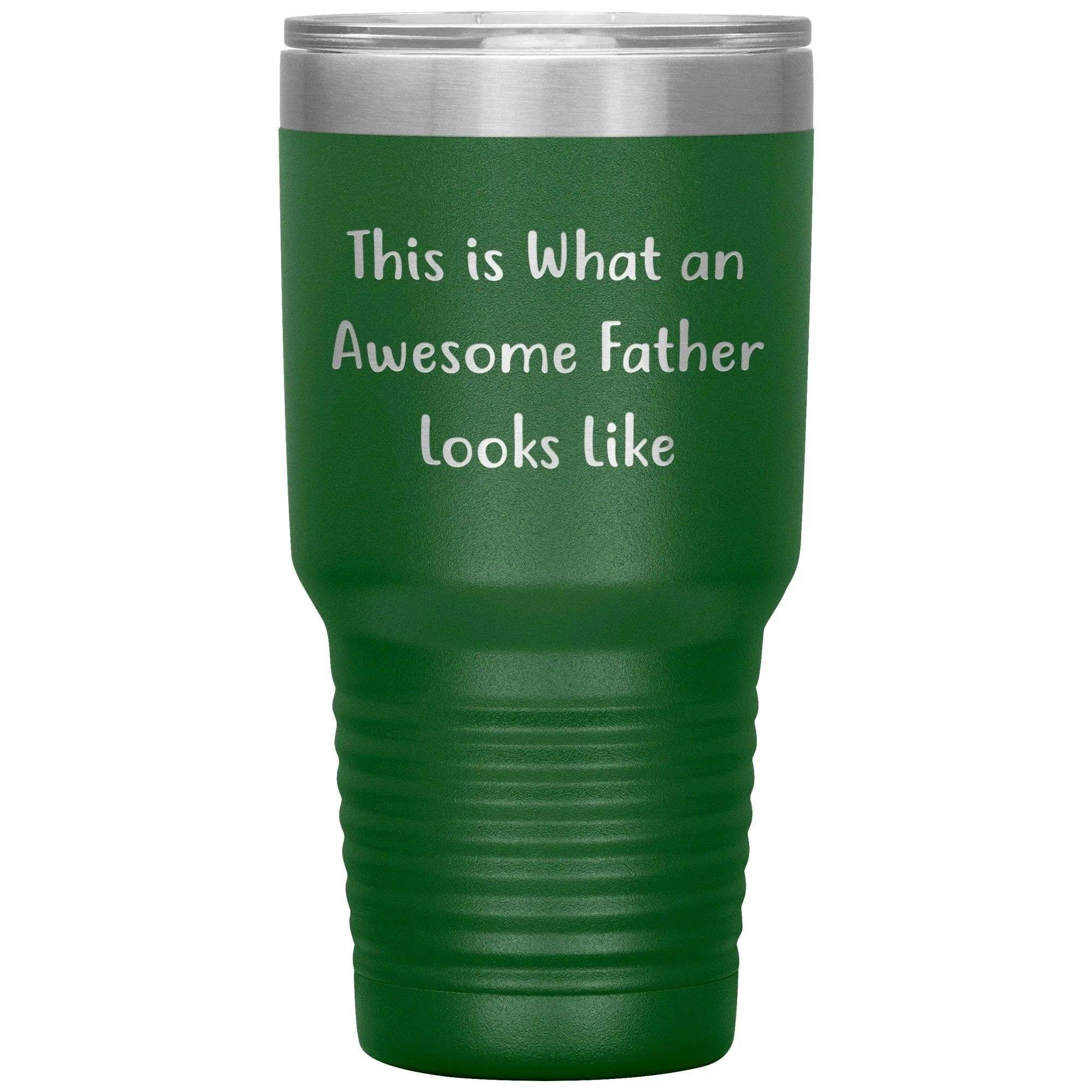This Is What An Awesome Father Looks Like, 20oz or 30oz Vacuum-Insulated Tumbler, Gifts for Dad from Family, Men, or Coworkers, Christmas Unique Gift