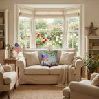 Patriotic Home Decor Waiting for Fireworks Fourth of July Indoor-Outdoor Pillow