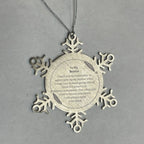 To My Bestie Gifts, Never give up no matter what, Inspirational Bestie Snowflake Ornament, Encouragement Birthday Christmas Unique Gifts For Bestie