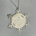 To My Cousin Gifts, Never give up no matter what, Inspirational Cousin Snowflake Ornament, Encouragement Birthday Christmas Unique Gifts For Cousin