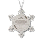 To My Goddaughter Gifts, Never give up no matter what, Inspirational Goddaughter Snowflake Ornament, Encouragement Birthday Christmas Unique Gifts For Goddaughter