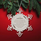 To My Goddaughter Gifts, Never give up no matter what, Inspirational Goddaughter Snowflake Ornament, Encouragement Birthday Christmas Unique Gifts For Goddaughter