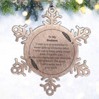 To My Godson Gifts, Never give up no matter what, Inspirational Godson Snowflake Ornament, Encouragement Birthday Christmas Unique Gifts For Godson