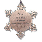 To My Grandma Gifts, Never give up no matter what, Inspirational Grandma Snowflake Ornament, Encouragement Birthday Christmas Unique Gifts For Grandma