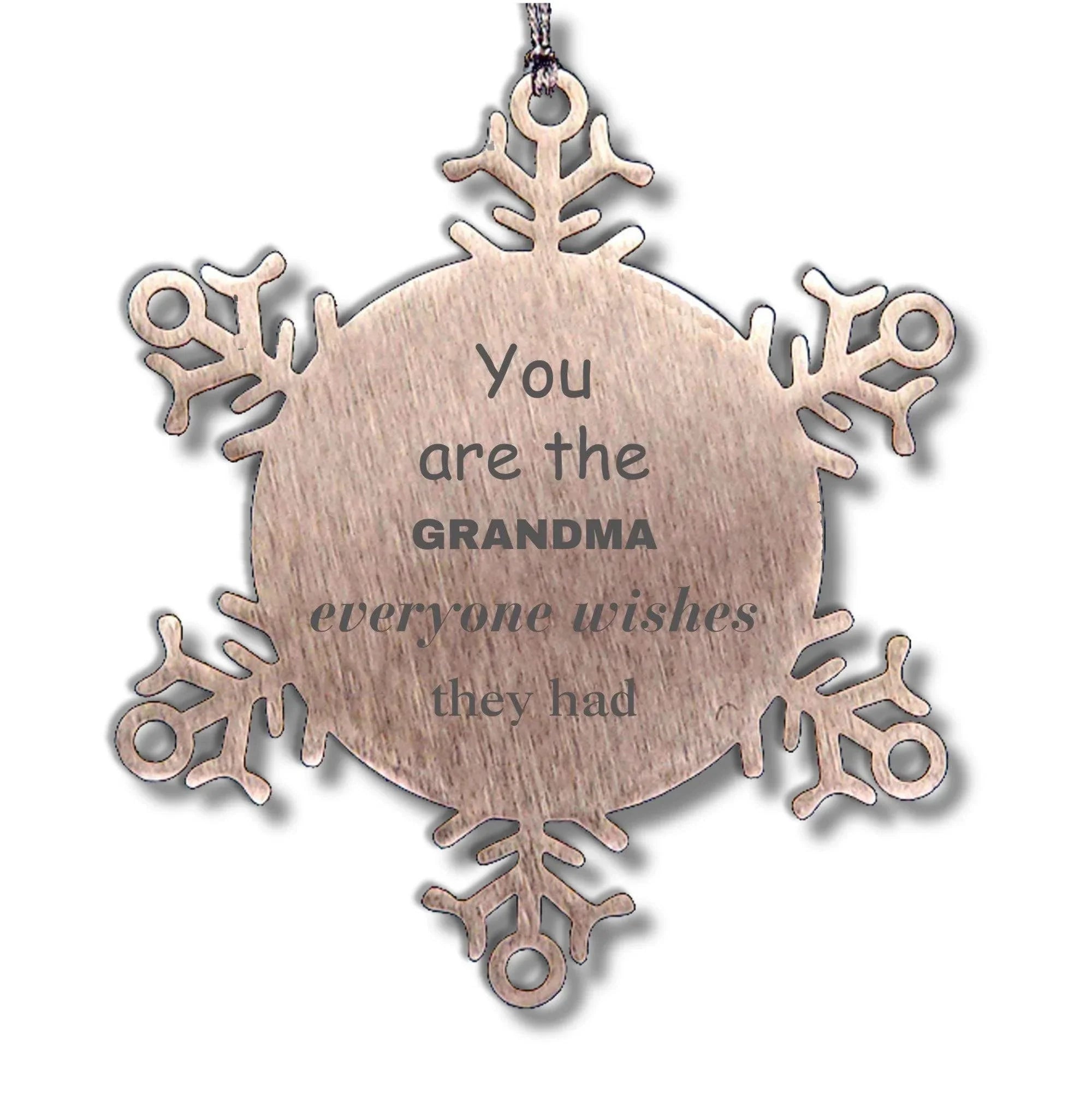 To My Grandma Gifts, Never give up no matter what, Inspirational Grandma Snowflake Ornament, Encouragement Birthday Christmas Unique Gifts For Grandma