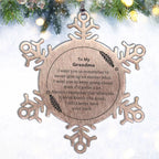 To My Grandma Gifts, Never give up no matter what, Inspirational Grandma Snowflake Ornament, Encouragement Birthday Christmas Unique Gifts For Grandma