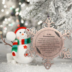 To My Grandmother Gifts, Never give up no matter what, Inspirational Grandmother Snowflake Ornament, Encouragement Birthday Christmas Unique Gifts For Grandmother