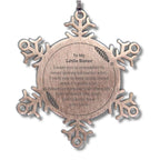 To My Little Sister Gifts, Never give up no matter what, Inspirational Little Sister Snowflake Ornament, Encouragement Birthday Christmas Unique Gifts For Little Sister
