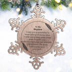 To My Nephew Gifts, Never give up no matter what, Inspirational Nephew Snowflake Ornament, Encouragement Birthday Christmas Unique Gifts For Nephew