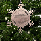 To My Single Mom Gifts, Never give up no matter what, Inspirational Single Mom Snowflake Ornament, Encouragement Birthday Christmas Unique Gifts For Single Mom