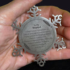 To My Stepdad Gifts, Never give up no matter what, Inspirational Stepdad Snowflake Ornament, Encouragement Birthday Christmas Unique Gifts For Stepdad