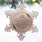 To My Stepdad Gifts, Never give up no matter what, Inspirational Stepdad Snowflake Ornament, Encouragement Birthday Christmas Unique Gifts For Stepdad